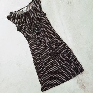 Max Studio Black/ Red Polka Dot Dress Size: S